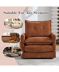 Streamdale Furniture Mid-Century Modern Swivel Barrel Accent Chair