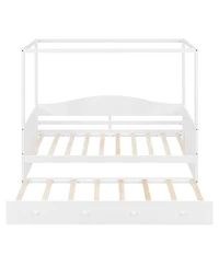 Streamdale Furniture Twin Size Canopy Day Bed with twin size Trundle