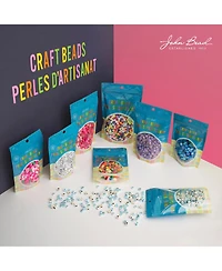 John Bead 4x7mm Plastic Round Alphabet Craft Beads, 72g