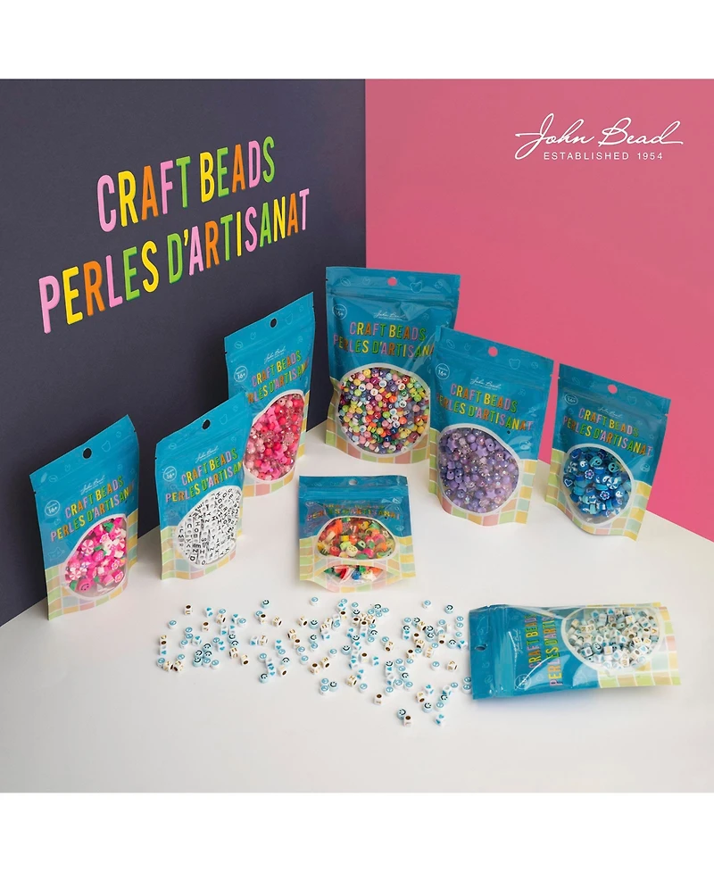 John Bead 120ct. 1mm Alphabet Polymer Clay Beads