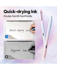 Danrong Retractable Fine Point Pens Soft Grip Smooth Quiet Writing Quick Dry for Journaling Note Taking Sketching