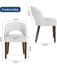 gaomon Modern Dining Chairs Set of 4, Plush Chenille Upholstered Dining Chair Kitchen Chairs, Farmhouse Dinner Chair for Kitchen Dining Room