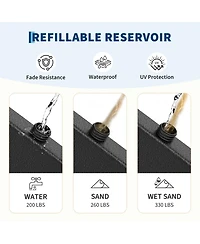 gaomon Fillable Patio Umbrella Base Stand, 220LB Weight Fits 1.5" to 2.1" Poles for Umbrellas