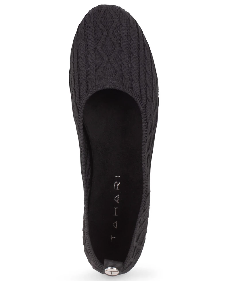 Tahari Women's Cannes Cableknit Slip-On Flats
