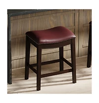 HomeRoots 26" Solid Wood Backless Counter Height Bar Chair
