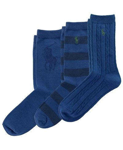 Polo Ralph Lauren Boys' 4-11 Candyshop Socks, 3-Pack