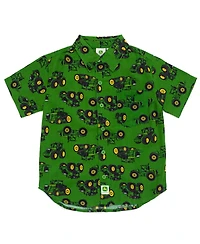 John Deere Little Boys (5-12) Short Sleeve Button-Down Shirt