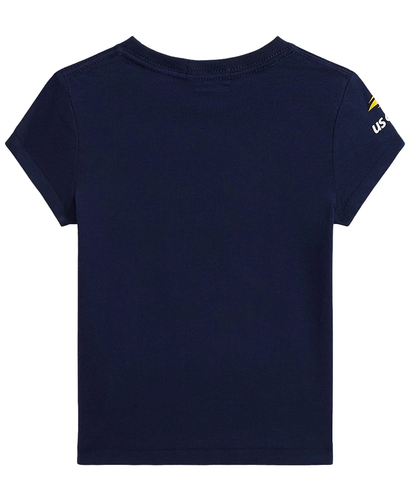 Polo Ralph Lauren Girls' 2T-6X Us Open Bear Short-Sleeve T-Shirt