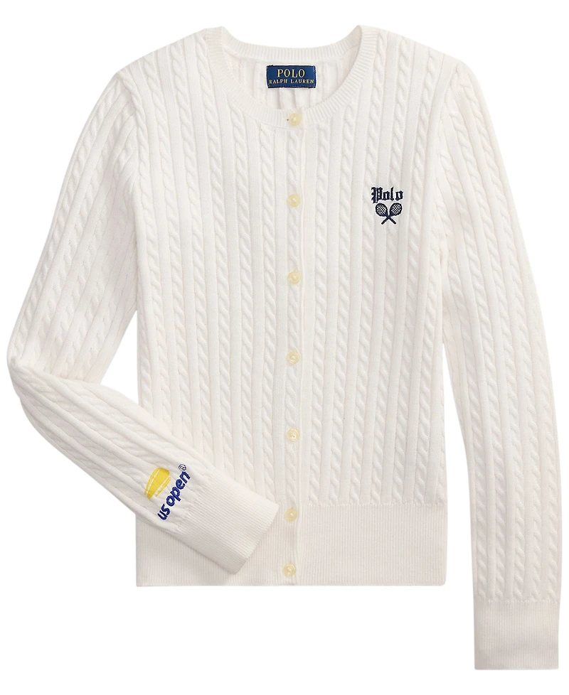 Polo Ralph Lauren Girls' 7-16 Us Open Long-Sleeve Sweater