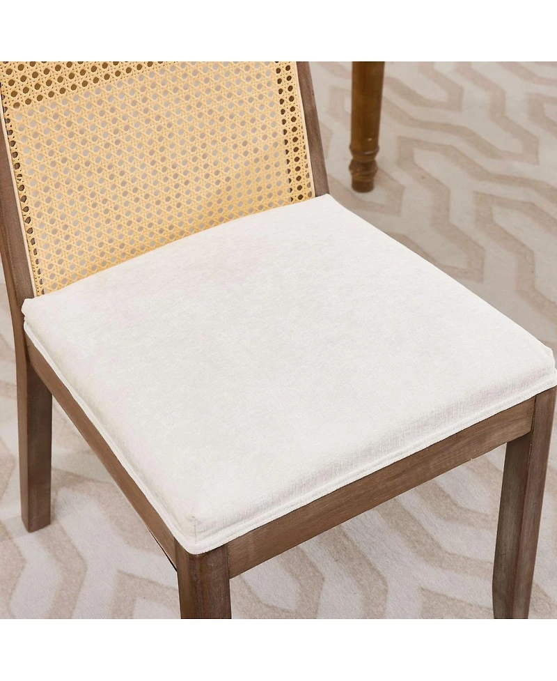 Streamdale Furniture Set of 2 Curved Arched Cane Back Dining Chairs