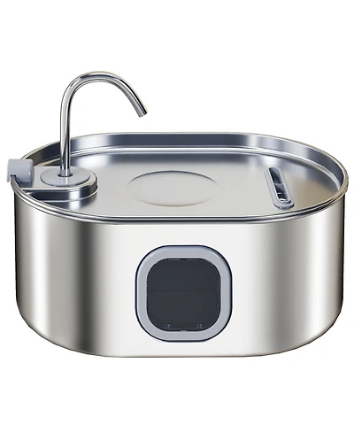 Ruie 246 oz Stainless Steel Pet Water Fountain with Ultra-Quiet Pump and Filters