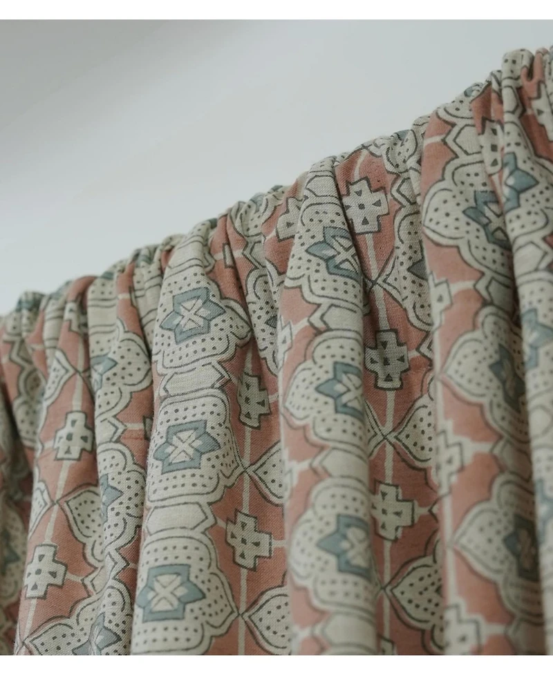 Fabdivine Jhroka Boho Style Handcrafted Linen Curtains