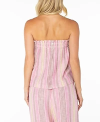 Roxy Women's Let's Get Away Striped Pull-On Top