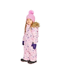 Deux par Baby Girl ( 6M to 24 M ) One Piece Snowsuit Adapted for Car Seats Mini Flower Print