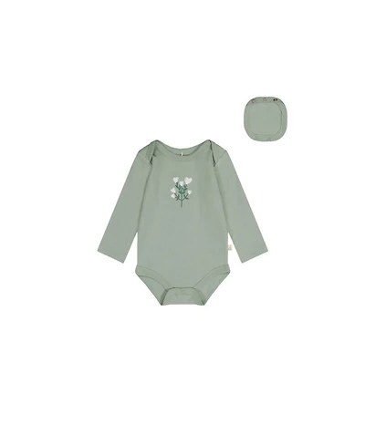 Deux par Baby Girl b ( 3M to 24M ) Cotton Onesie Greyish