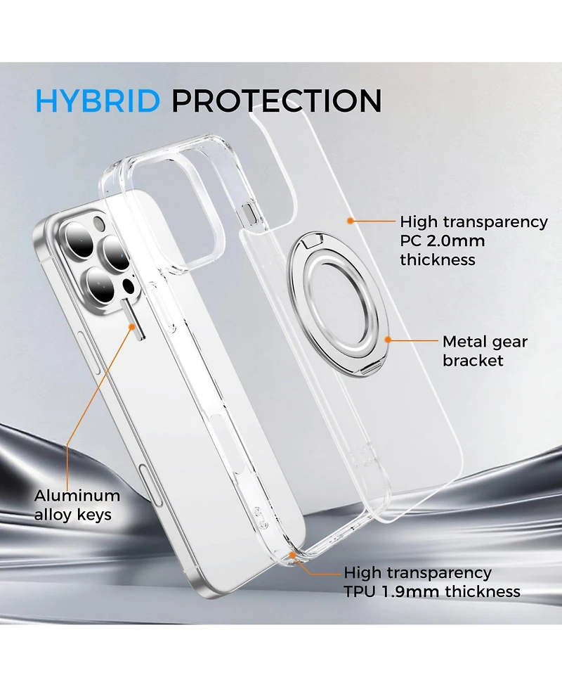 Alpha Digital iPhone Series Case: Magnetic Ring Stand, Shockproof