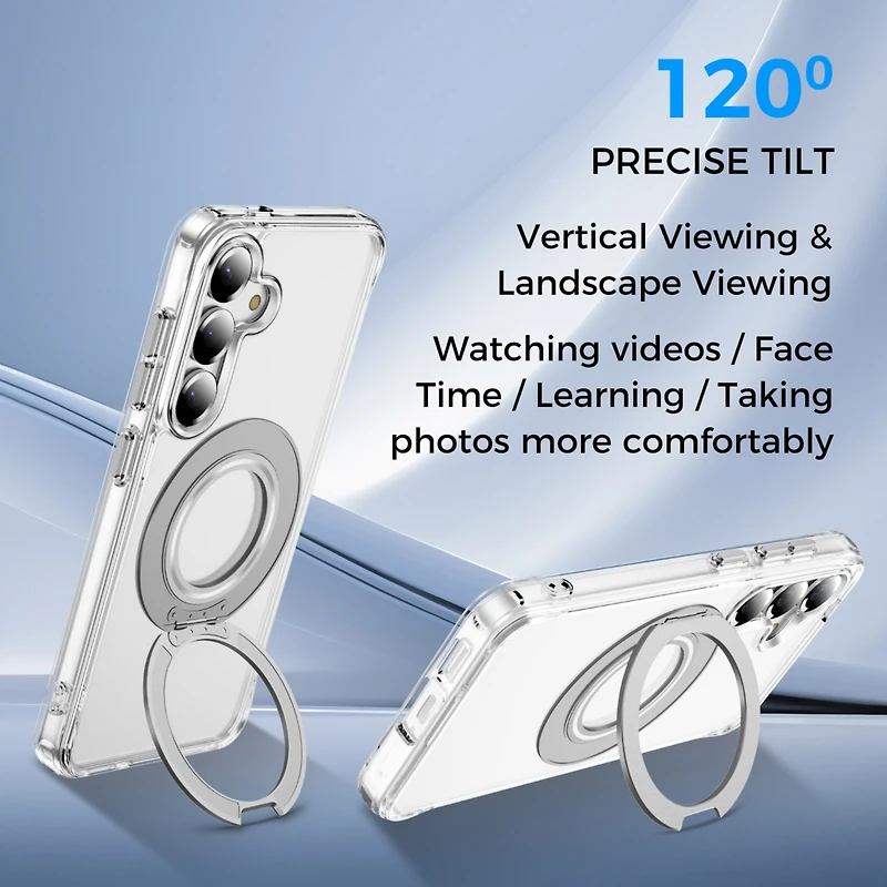 Alpha Digital Samsung Galaxy S25 Plus Magnetic Ring Stand Shockproof Case, Compatible with Samsung Galaxy S25 Plus