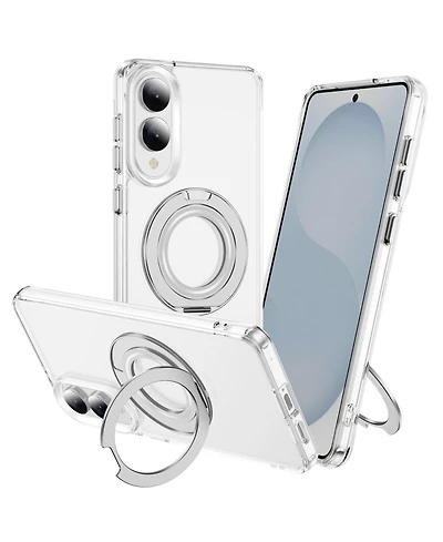 Alpha Digital SAMSUNGGalaxy S25 Series Case: Magnetic Ring Stand, Shockproof