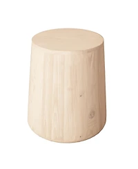 HomeRoots 18" Natural Solid Wood Round End Table