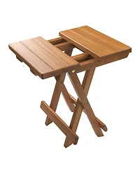 HomeRoots 12" Solid Wood Square End Table
