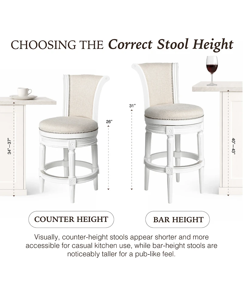 Maven Lane 31" Pullman Bar Stool Finish with Faux Leather