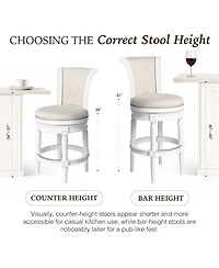 Maven Lane 31" Pullman Bar Stool Finish with Faux Leather
