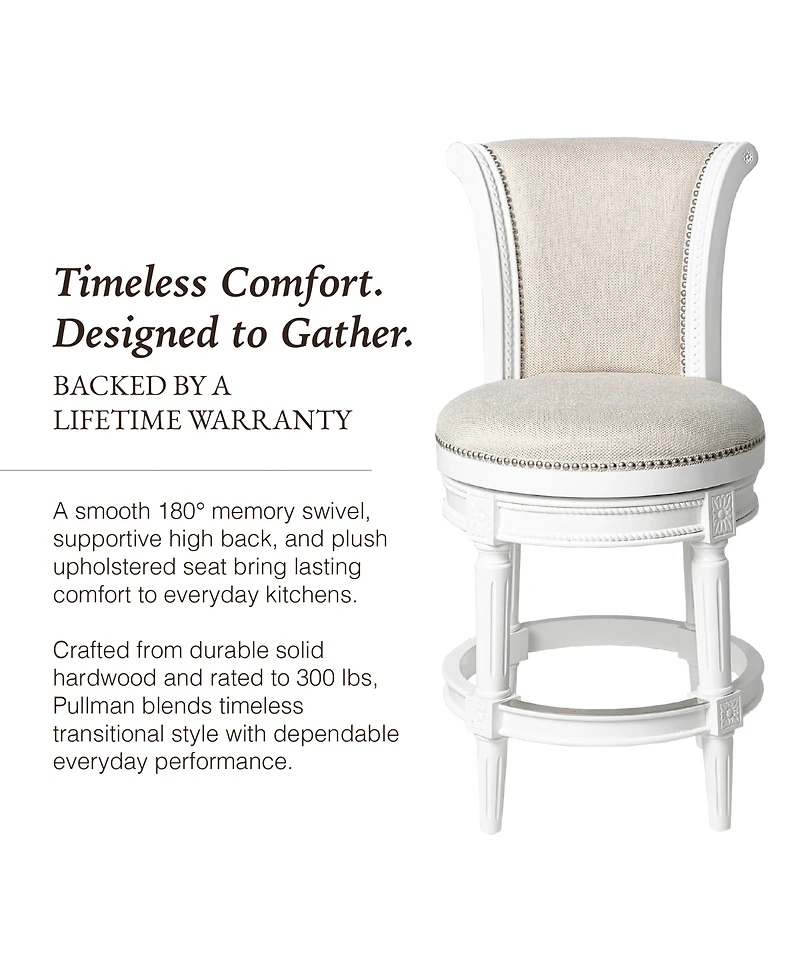 Maven Lane Pullman Counter Stool Finish with Faux Leather