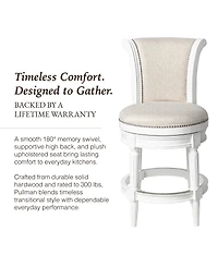 Maven Lane Pullman Counter Stool Finish with Faux Leather