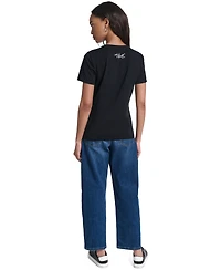 Karl Lagerfeld Paris Women's Bonjour Crewneck T-Shirt