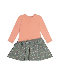 Deux par Baby Girls 12M-24M Bi Material Floral Print Dress
