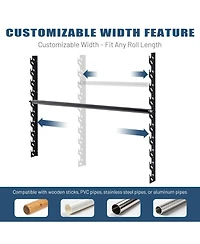 Yescom Wall Mount Vinyl Roll Holder Storage Rack 10 Rolls Metal Craft Organizer for Transfer Paper (2 Brackets, Rods Not Included)