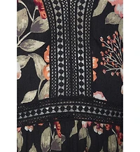 Lascana Women's Crochet Detail Floral Maxi Dress
