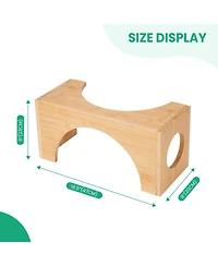 homfan Adjustable Footrest Bench, 9 Inch Ergonomic Step Stool with 2 Heights for Living Room or Bedroom