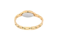 Peugeot Women's 14K Gold-Plated 30x25mm Oval Dial Link Bracelet Watch
