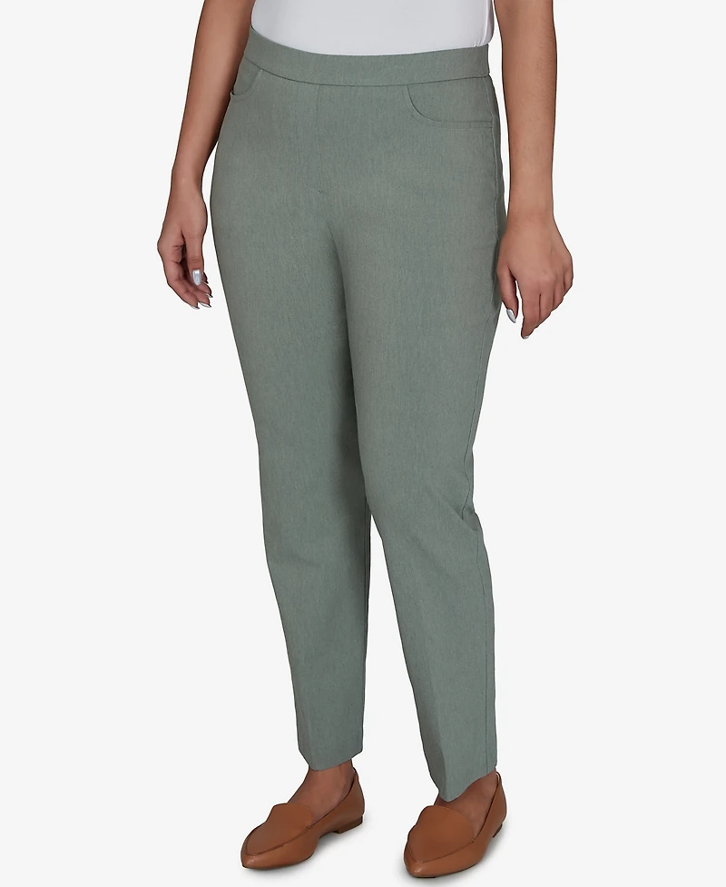 Alfred Dunner Women's Provence Millennium Flat Front Short Length Pants