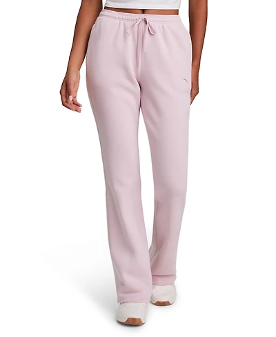 Reebok Women's Small Logo Mid-Rise Flare Pants