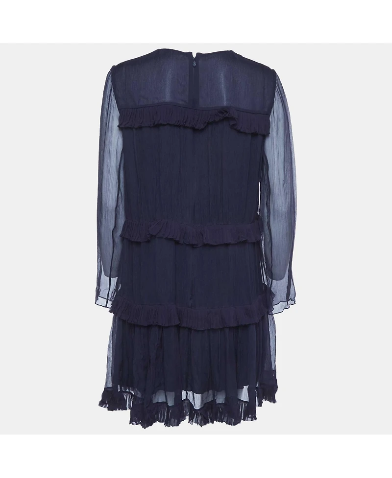 Pre-Owned Chloe Women's Chiffon Ruffle Mini Dress