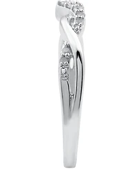 Diamond Twist Ring (1/10 ct. t.w.) Sterling Silver