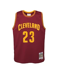 Mitchell & Ness Big Boys and Girls LeBron James Wine Cleveland Cavaliers 2015/16 Hardwood Classics Swingman Jersey