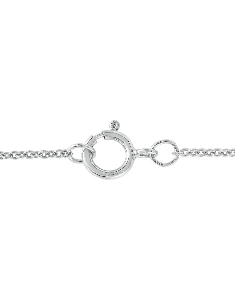 Diamond Horseshoe Pendant Necklace in Sterling Silver (1/10 ct. t.w.)