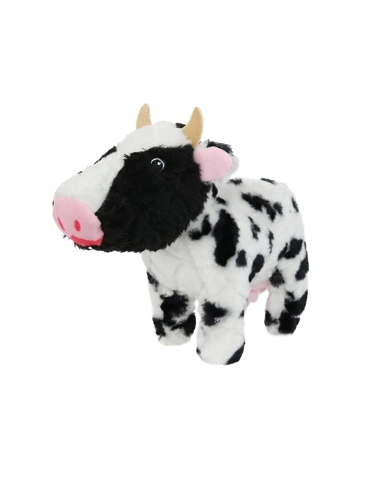 Mighty Farm Cow, Durable Plush Squeaky Dog Toy