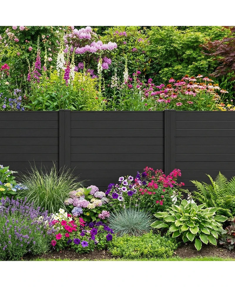 sumyeg Freestanding Air Conditioner Fence with Metal Ground Stakes