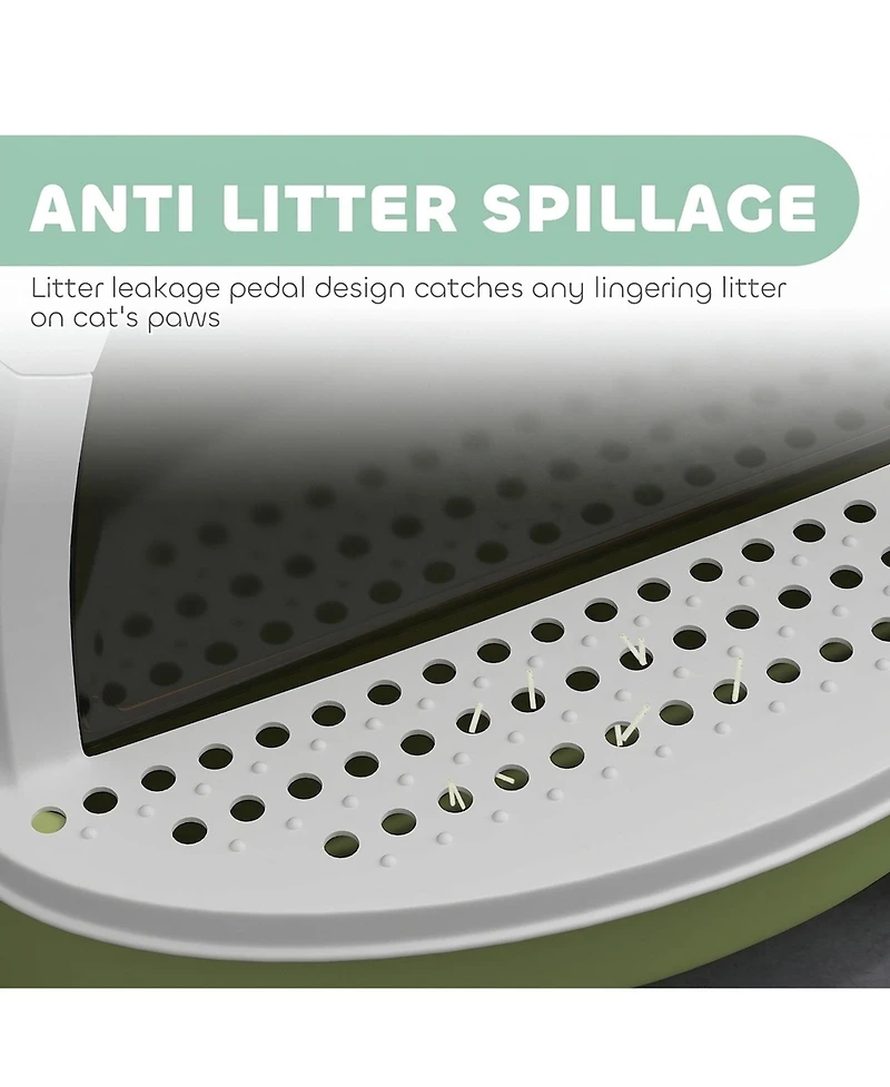 Ruie Covered Cat Litter Box with Drawer Scoop and Deodorizing Bags