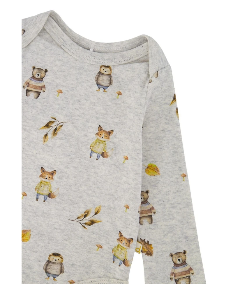Deux par Baby Boy 3M To 24M Cotton Onesie Animal Print