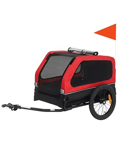 Ruie Dog Bike Trailer for Small and Medium Dogs with Flip-Down Ramp Tailgate