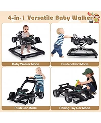 Slickblue Toddler 4-in-1 Push Walker Activity Center Height Adjustable with Music