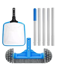 Xdovet Pool Brush Skimmer Net Pole Kit