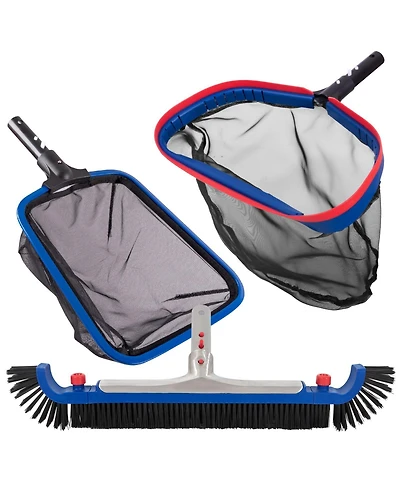 Xdovet Pool Cleaning Kit Brush Skimmer Net