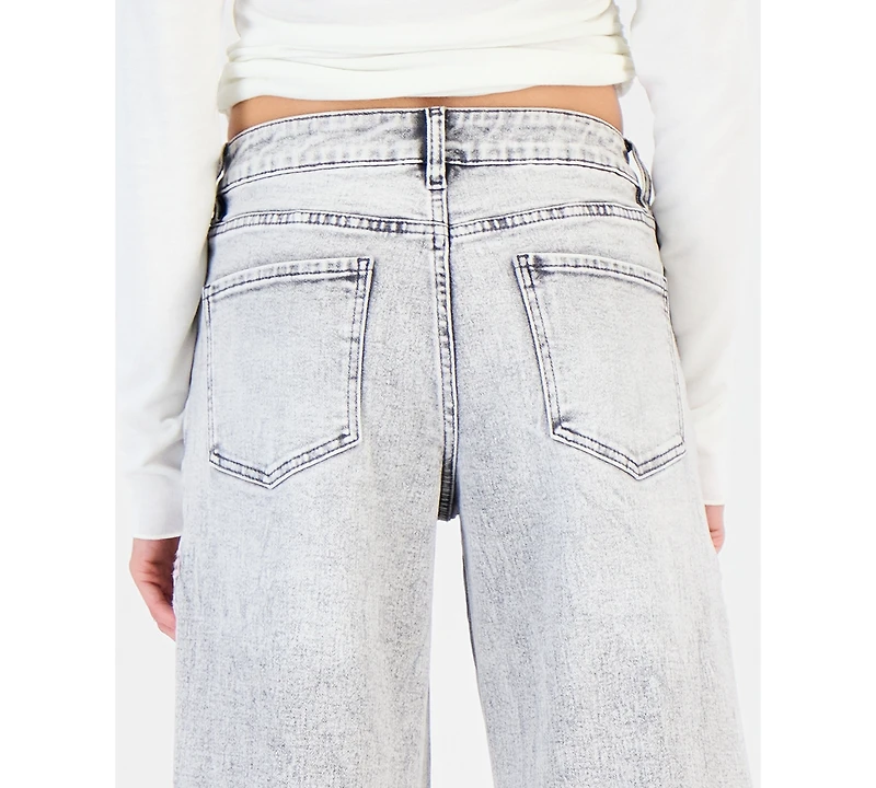 Madden Girl Women's Ultra 90s High-Rise Wide-Leg Jeans