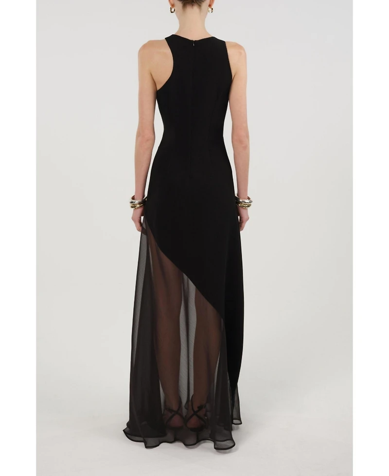 Nocturne Women's Sheer Detail Maxi Dress